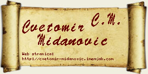 Cvetomir Midanović vizit kartica